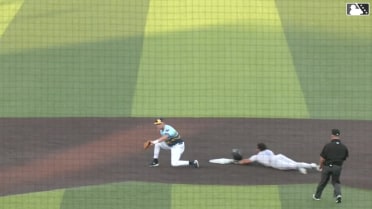 Chris Hacopian's first pro stolen base