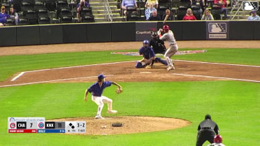 Shane Sasaki doubles (3) on a fly ball to right fielder Andy Garriola. Jay Allen II scores. Michael Trautwein to 3rd.