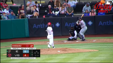 Aiden Taurek triples (1) on a fly ball to center fielder Jakey Josepha.