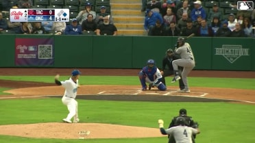 Brian O'Keefe singles on a soft line drive to right fielder Jack Suwinski. Victor Labrada scores.