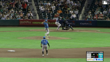 Bryant Betancourt doubles (6) on a fly ball to right fielder Jared Dickey. Chad Stevens scores.