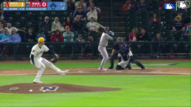 Gavin Conticello homers (1) on a fly ball to left field.