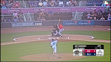 Jose Colmenares homers (3) on a line drive to left center field.
