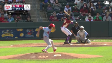 Hendry Mendez homers (3) on a fly ball to right field.