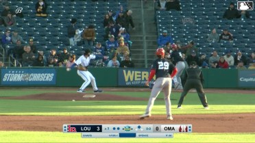 Michael Chavis singles on a line drive to right fielder Kameron Misner. Michael Toglia scores.