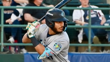 Axel Sanchez out on a sacrifice fly to left fielder Gage Harrelson. Felnin Celesten scores.