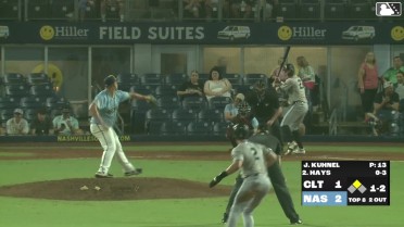 Austin Hays homers (6) on a fly ball to left field. Andy Weber scores.