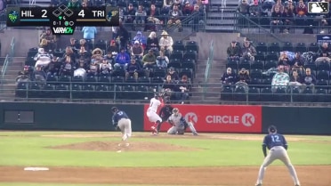Anthony Scull homers (1) on a fly ball to right center field.