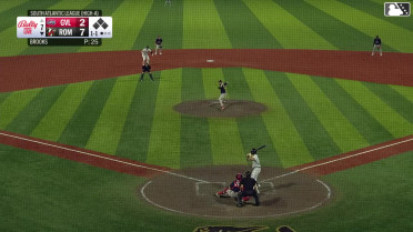 Dalton McIntyre out on a sacrifice fly to left fielder Yophery Rodriguez. Cody Miller scores.