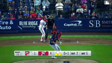 Caleb Ricketts singles on a line drive to right fielder Miguel Bleis. Erick Brito scores. Aroon Escobar to 3rd.