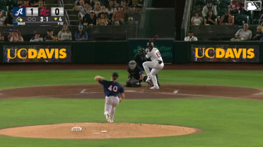 Eddys Leonard homers (5) on a fly ball to left field. Diego Velasquez scores.