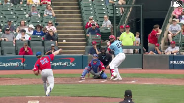 Rece Hinds homers (4) on a line drive to right center field.