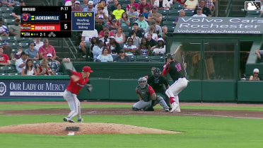 Riley Adams homers (8) on a fly ball to left field.