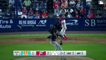 Raylin Heredia homers (20) on a fly ball to left center field.