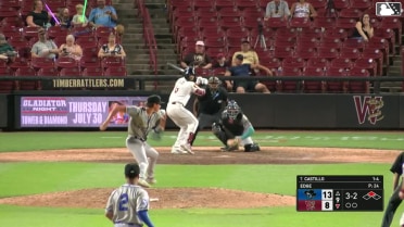 Luis Castillo singles on a ground ball to right fielder Erick Torres. Tayden Hall scores.