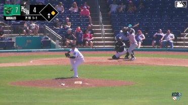 Tate Southisene triples (3) on a sharp line drive to center fielder Abraham Nunez. Joe Olsavsky scores.