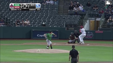 Blaze Jordan homers (2) on a fly ball to center field.