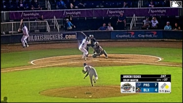 Andrew Fischer homers (16) on a fly ball to left center field. Matthew Wood scores.