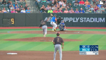 Abrahan Ramirez homers (1) on a fly ball to right field.