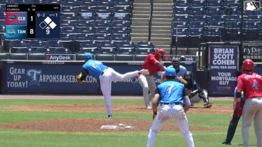 Manolfi Jimenez singles on a ground ball to right fielder JoJo Jackson. Jonathan Hogart scores. Matthew Ferrara to 3rd. Manolfi Jimenez to 2nd. Fielding error by right fielder JoJo Jackson.