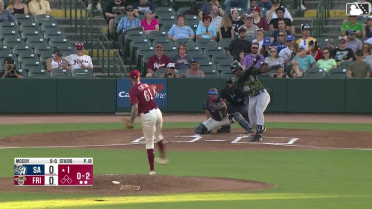 Alex McCoy homers in first at-bat