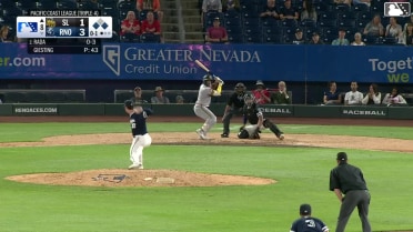 Nelson Rada out on a sacrifice fly to center fielder Andrew Velazquez. Zach Humphreys scores.
