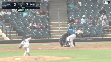 Joshua Kuroda-Grauer triples (1) on a sharp line drive to right fielder Braedon Karpathios.