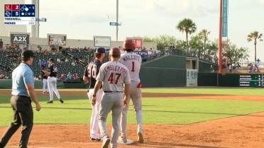 Sebastian Walcott's fifth three-hit game of season 
