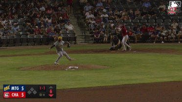 Trey Faltine homers (1) on a fly ball to left field.