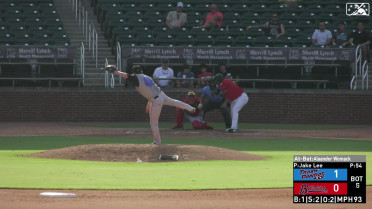 Jake Lee records his sixth strikeout for Rocket City