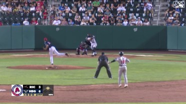 Vaun Brown demolishes first pitch home run to left