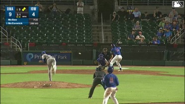 Chas McCormick singles on a ground ball to center fielder Carson Roccaforte. James Triantos scores. BJ Murray scores.