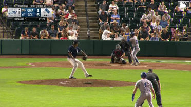 Matthew Lugo singles on a ground ball to second baseman Dayan Frias. Peyton Wilson scores. Brett Squires to 2nd.