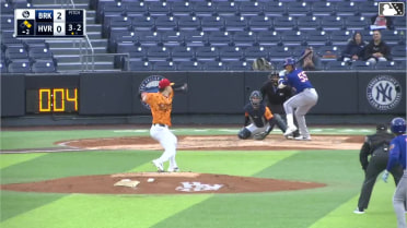 Mitch Voit grounds into a double play, third baseman Roderick Arias to second baseman Kaeden Kent to first baseman Kyle West. Yohairo Cuevas out at 2nd. Mitch Voit out at 1st.