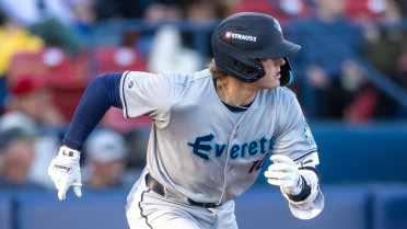 Josh Caron homers (16) on a fly ball to left center field. Felnin Celesten scores.
