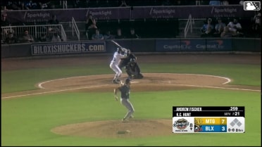 Andrew Fischer homers (13) on a fly ball to center field.