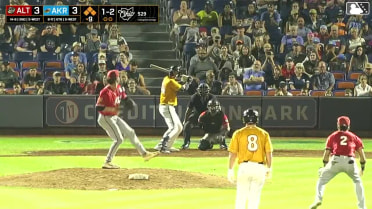 Nolan Schubart singles on a sharp fly ball to right fielder Ivan Brethowr. Tyresse Turner scores. Nick Mitchell to 3rd. Jaison Chourio to 2nd.