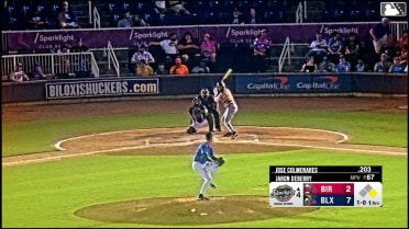 Jose Colmenares homers (2) on a fly ball to left field. Samuel Zavala scores.