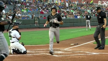 Colby Thomas rockets eighth home run to left field
