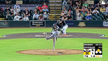 Chris Rembert singles on a ground ball to left fielder Anibal Salas. Carl Calixte scores.