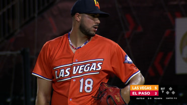 Pedro Santos' first strikeout at Triple-A debut