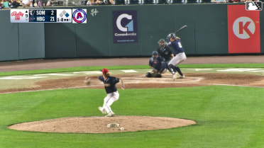 Cole Gabrielson homers (2) on a fly ball to left field. Kevin Verde scores.