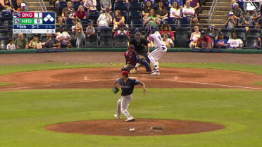 Braylen Wimmer singles on a line drive to center fielder Luis Robert Jr. Jose Torres scores. Andy Perez scores. Dyan Jorge to 2nd.