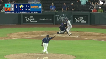 Pascanel Ferreras singles on a line drive to center fielder Brayan Buelvas. Lucas Spence scores. Trenton Brooks scores. Pascanel Ferreras to 2nd.