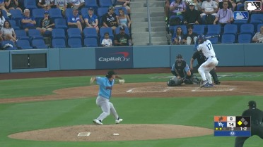 Jaron Elkins homers (12) on a line drive to left field. Francisco Espinoza scores.