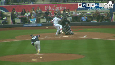 Danny Serretti homers (5) on a fly ball to right center field.