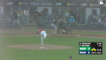 Creed Willems singles on a line drive to right fielder Jordyn Adams. Jud Fabian scores. Johnathan Rodríguez to 2nd.