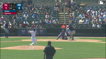Eduardo Valencia homers (11) on a fly ball to left center field.