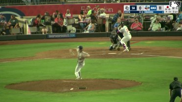 Carlos Virahonda homers (1) on a line drive to left field. Ben McLaughlin scores.