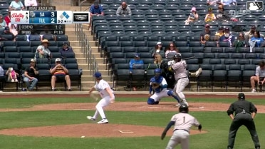 Leandro Cedeño grounds into a double play, shortstop Elijah Hainline to second baseman Jake Gelof to first baseman Joe Vetrano. Romeo Sanabria out at 2nd. Leandro Cedeño out at 1st.